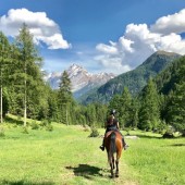 Passeggiata a Cavallo 30 minuti in Val di Fassa