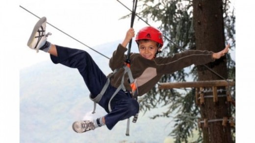 Percorso verde per bambini al Parco Avventura Veglio