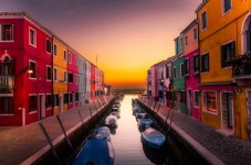 Chioggia: Tramonto in Laguna Veneta dalla barca