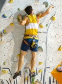 Indoor wall climbing in Budapest 