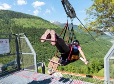 Volo in coppia sulla zipline della Valtellina con foto-finish