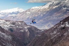 Volo in coppia sulla zipline della Valtellina con foto-finish