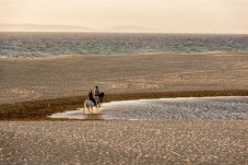 Passeggiata a cavallo per due sulle spiaggie del Portogallo