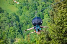 Volo in coppia sulla zipline della Valtellina con foto-finish