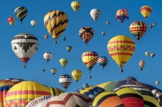 Hot air balloon ride above Budapest