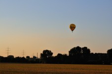 Hot air balloon ride above Budapest