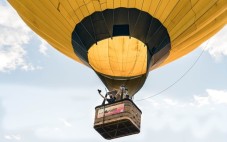 Hot air balloon ride above Budapest